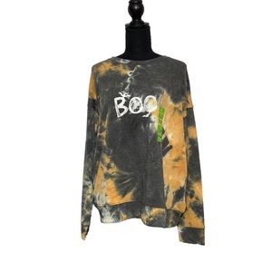Pumpkins & Potions Halloween Tie Dye Long Sleeve Shirt Size L